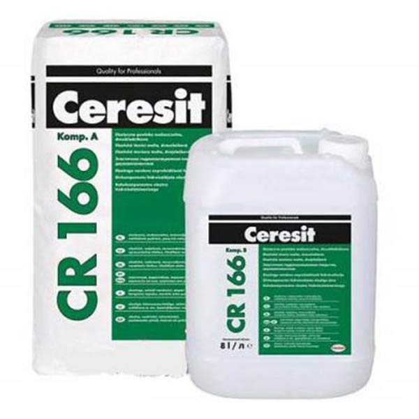 خرید ملات آب بند دو جزئی پایه سیمانی Ceresit CR 166